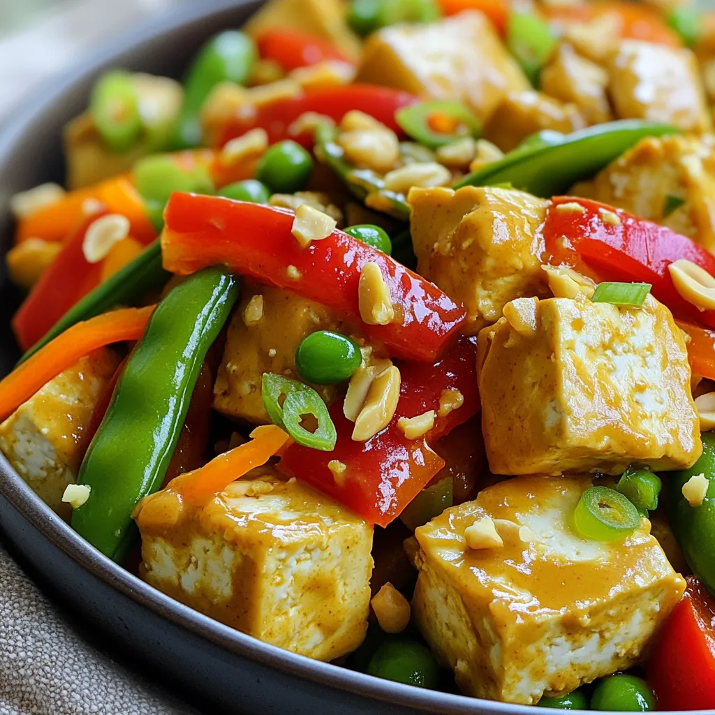 Minute Spicy Peanut Tofu Stir-Fry Einfache und Schnelle Zubereitung