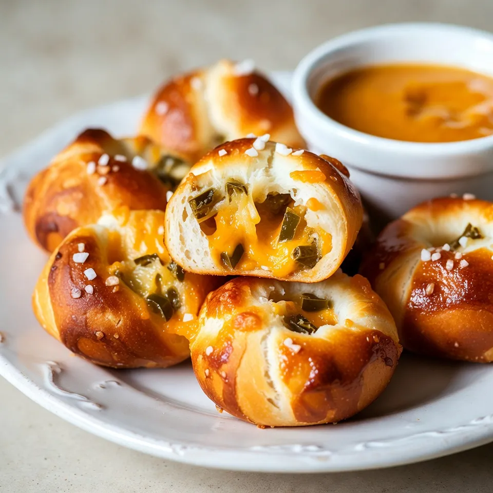 Jalapeño Cheddar Pretzel Bites lecker und einfach machen