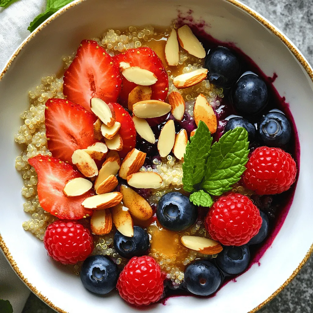 Berry Almond Breakfast Quinoa Kraftvoller Start in den Tag