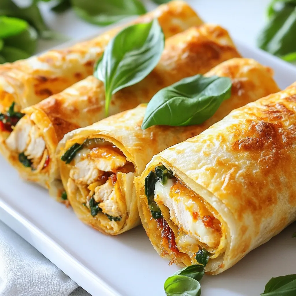 Air Fryer Chicken Mozzarella Wraps Lecker und Knusprig