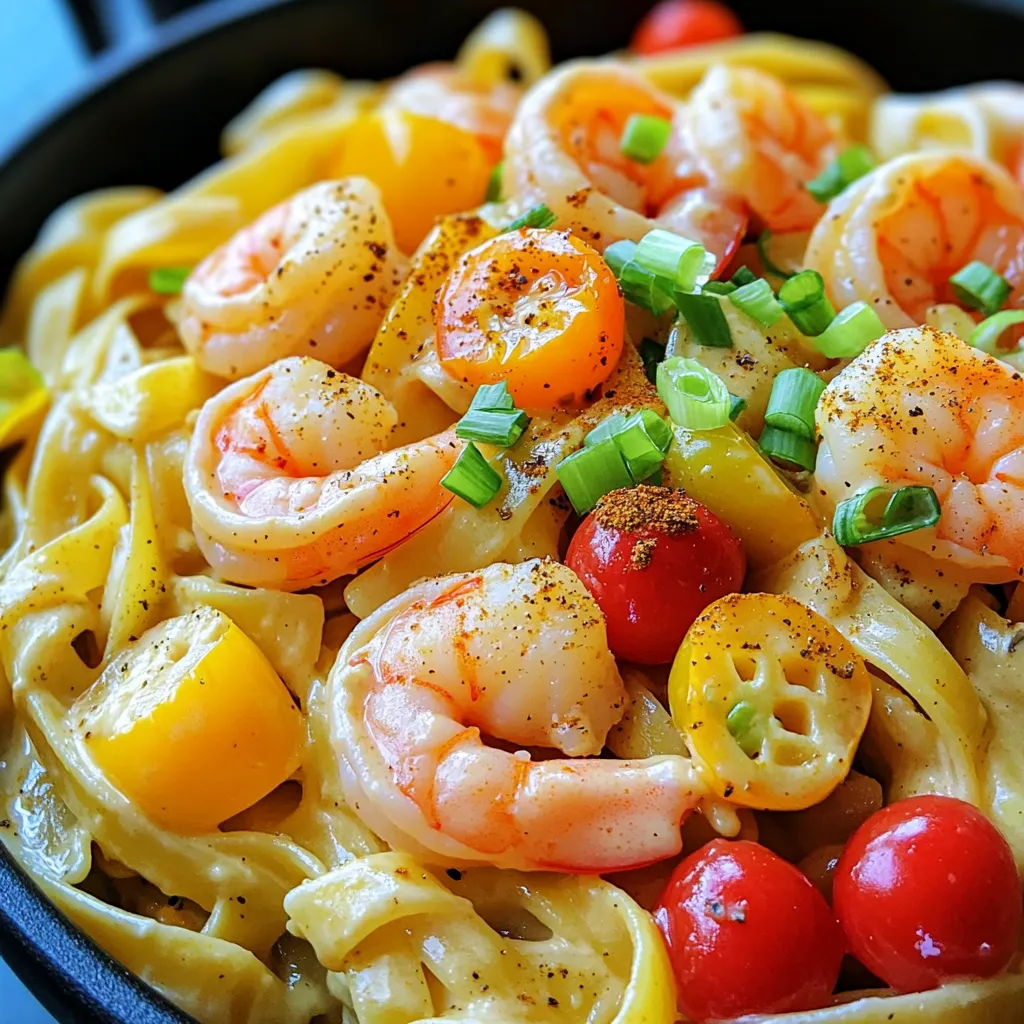 One-Pot Creamy Cajun Shrimp Pasta Einfaches Rezept