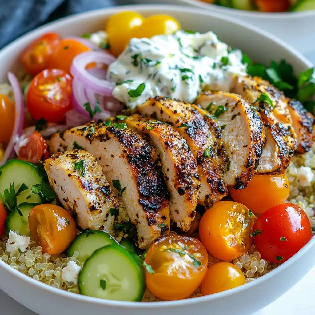 Griechische Hähnchen-Gyro-Schalen Lecker und Einfach