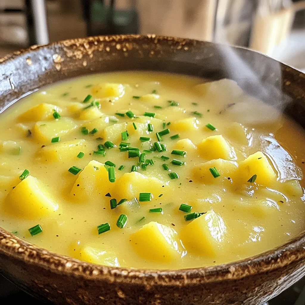 Einfache cremige Kartoffelsuppe schnell und lecker