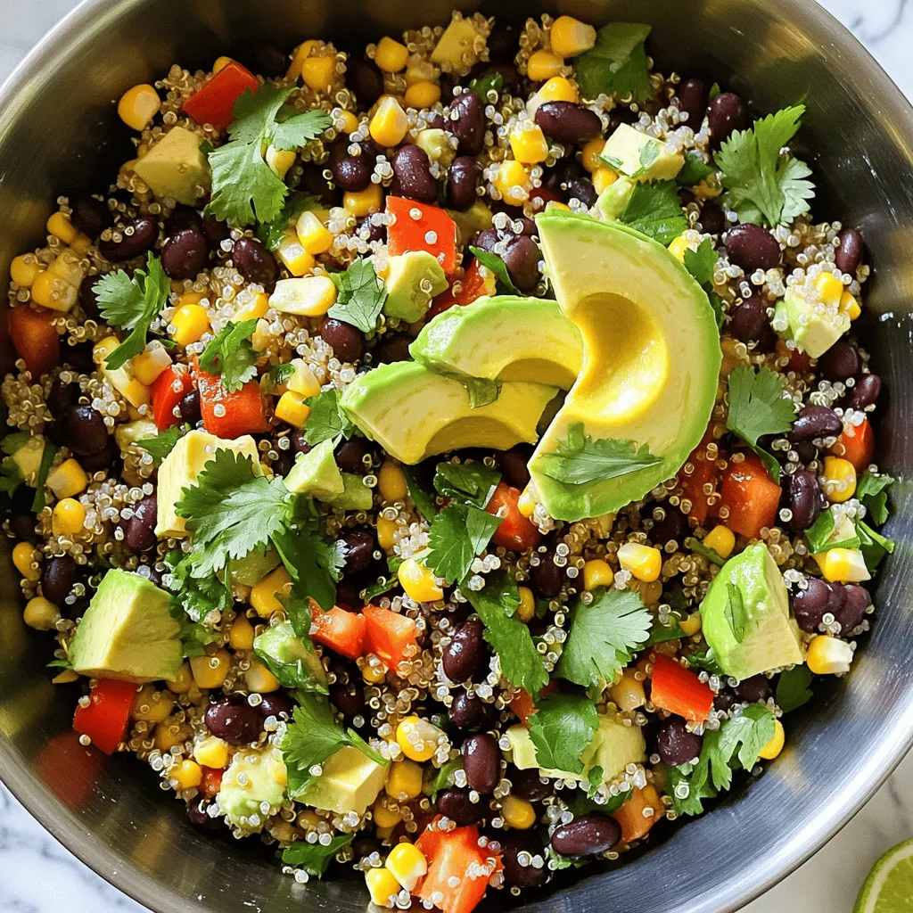 Zesty Quinoa Black Bean Salad Frisch und Nahrhaft