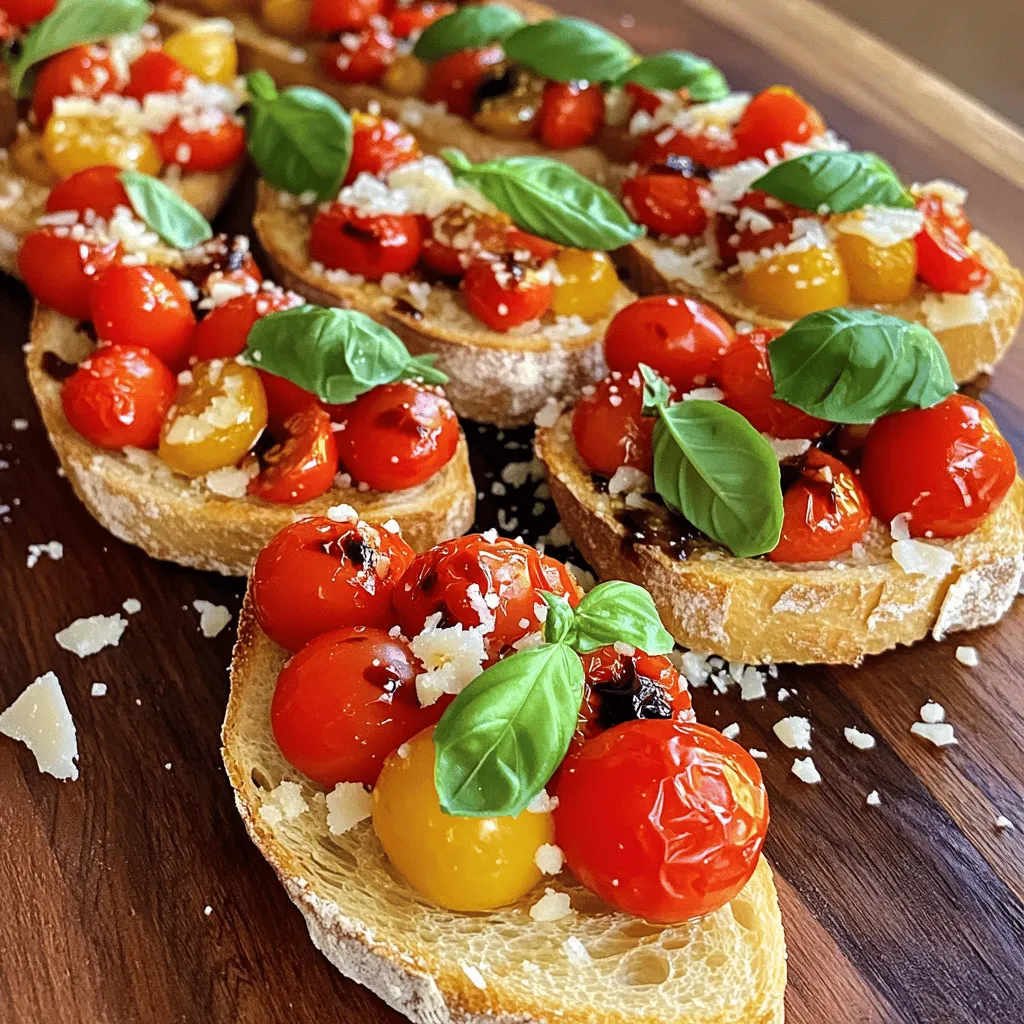 Roasted Garlic Tomato Bruschetta Köstliches Rezept