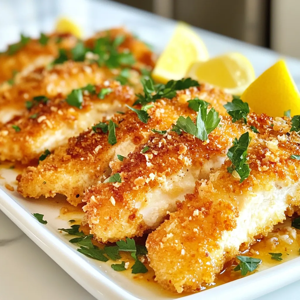 Crispy Parmesan Chicken mit Knoblauchsauce genießen