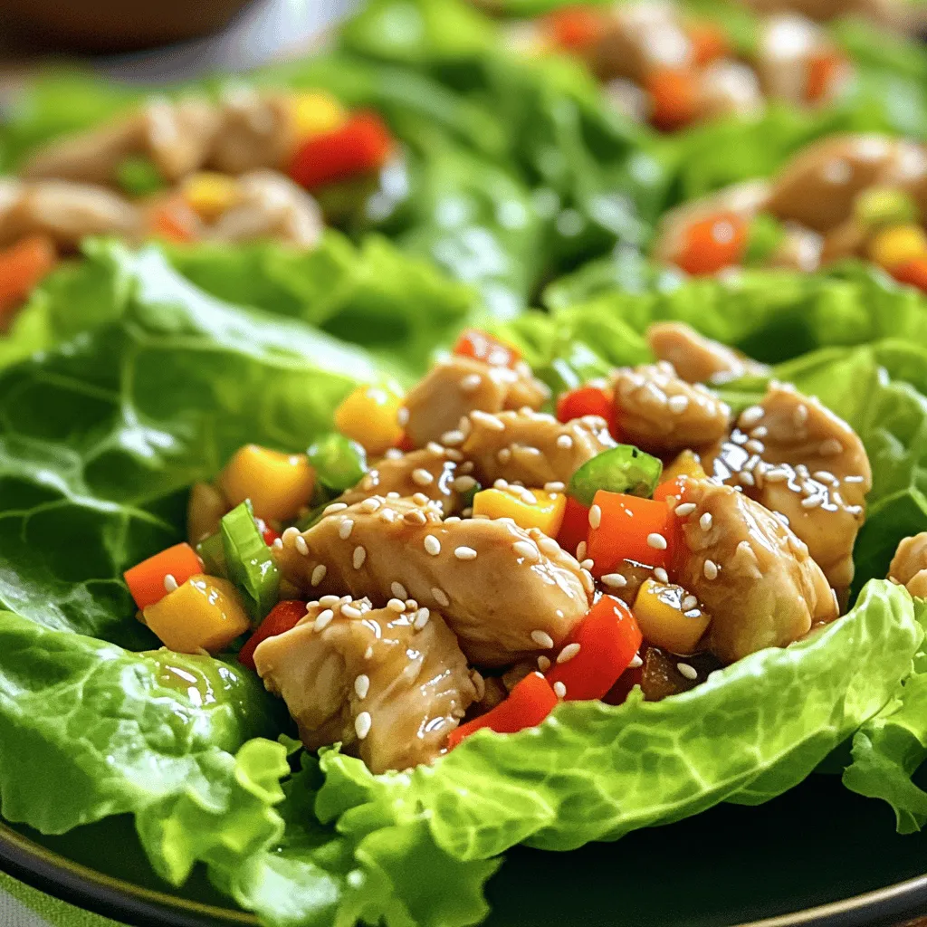 Teriyaki Chicken Lettuce Wraps gesunde Geschmacksexplosion
