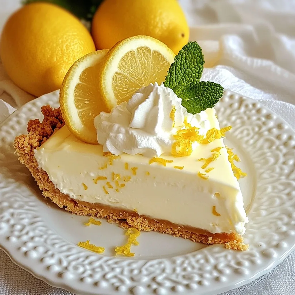 No-Bake Lemon Icebox Pie Schnelle und Erfrischende Freude