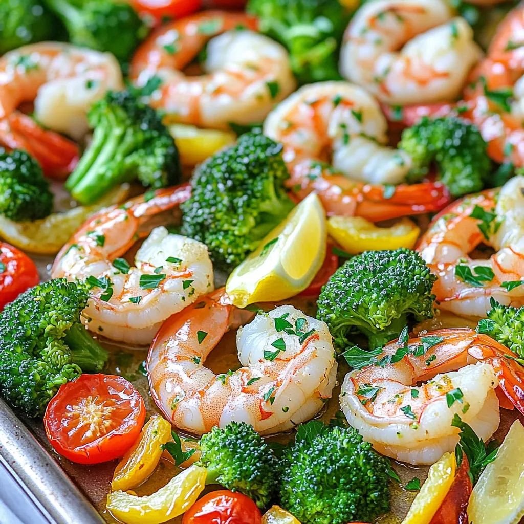 Knoblauchbutter Zitronen Garnelen und Gemüse Snack