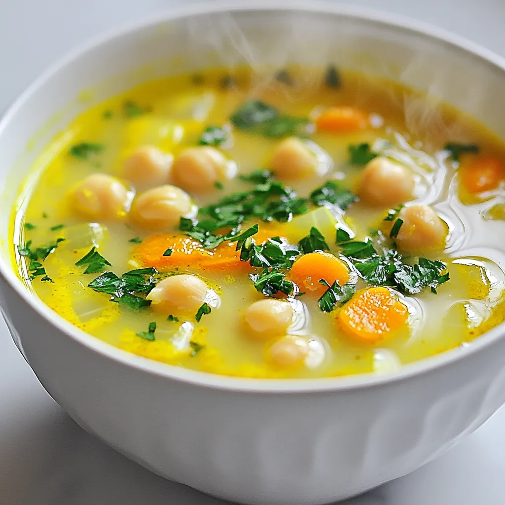 Lemon Garlic Chickpea Soup Schnelle und gesunde Mahlzeit