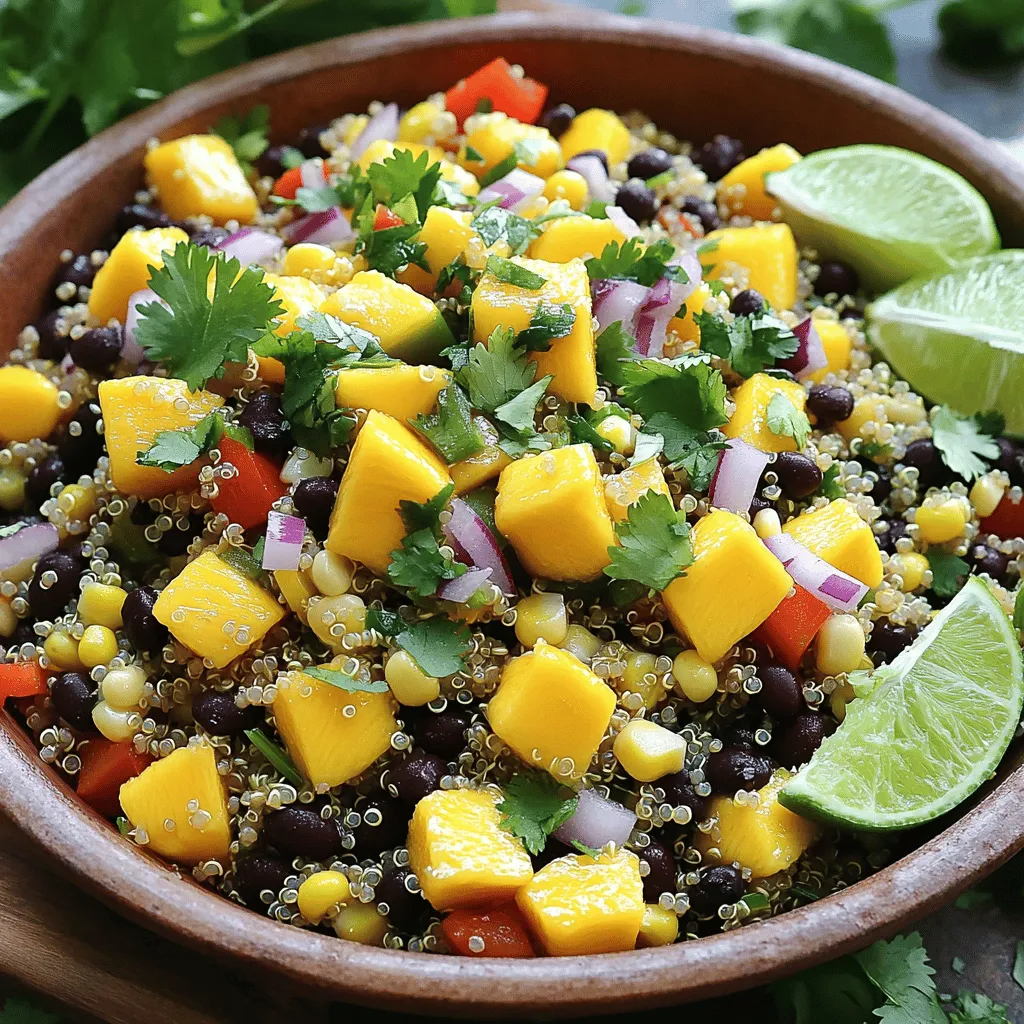 Mango Black Bean Quinoa Salad Frisch und Gesund