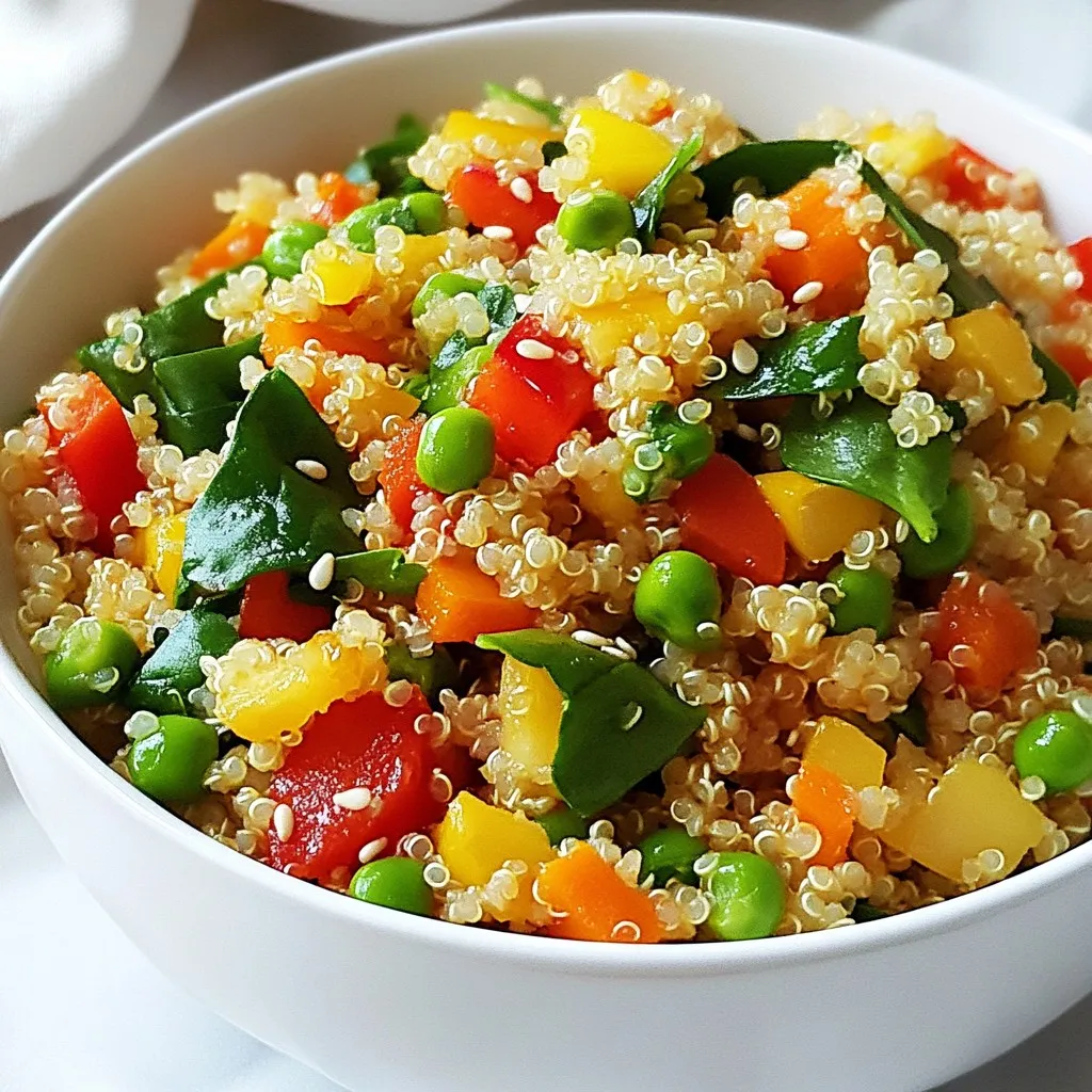 Veggie Fried Quinoa Schnelles und Nahrhaftes Gericht