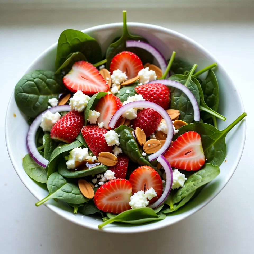 Erdbeer-Spinat-Salat Frisch und Nahrhaft Genießen