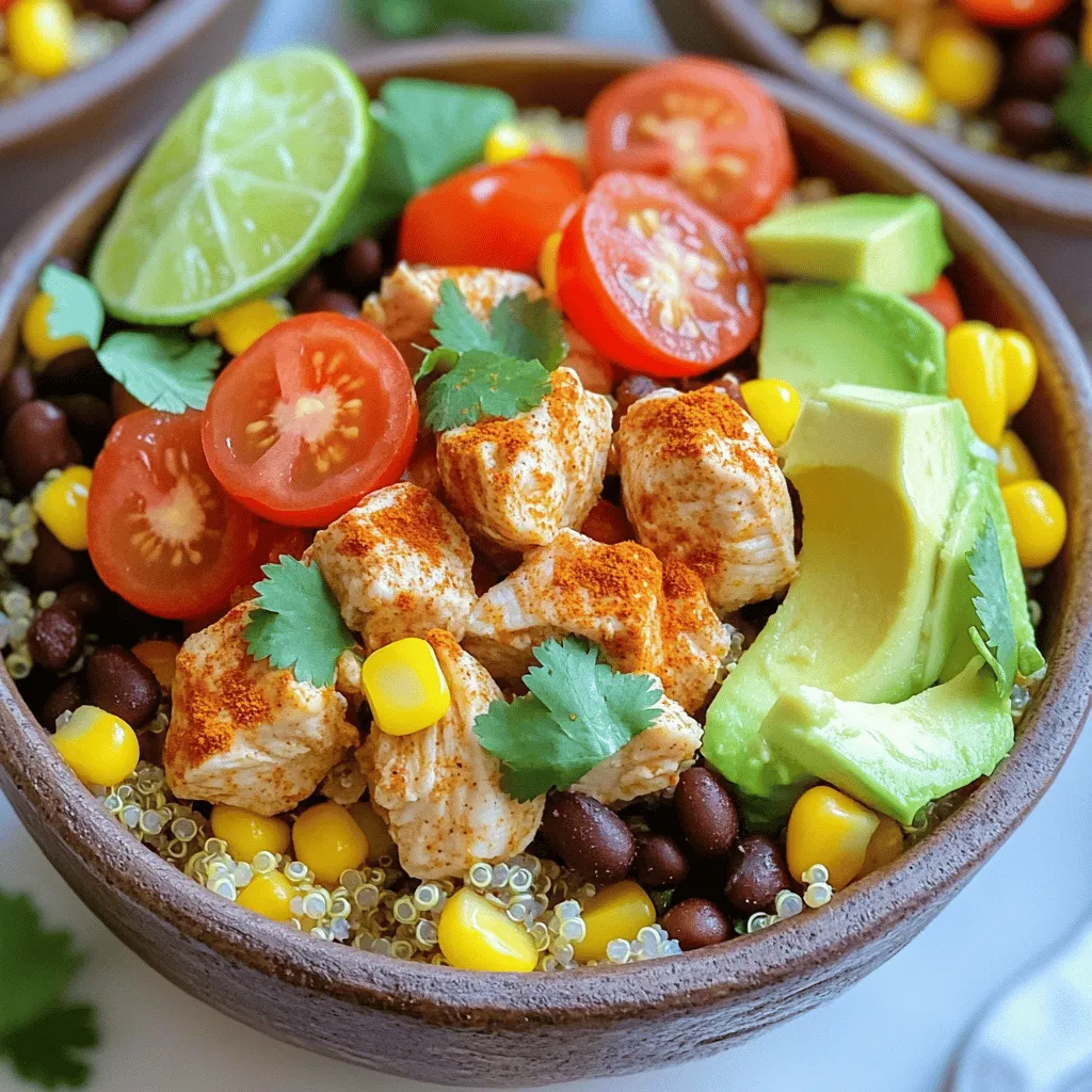 Southwest Chicken Burrito Bowls Schmackhafte Mahlzeit