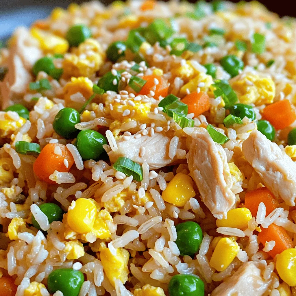 Einfache Chicken Fried Rice Schnelle und leckere Mahlzeit