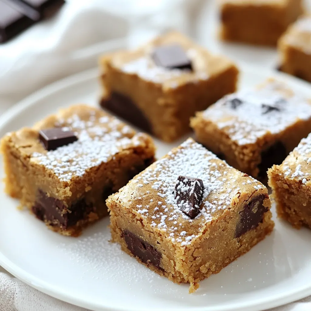 Brown Butter Chocolate Chunk Blondies Saftig und Lecker