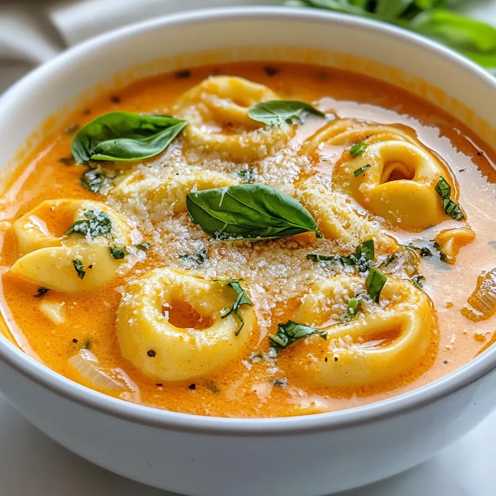 Creamy Tomato Basil Tortellini Soup Genießen
