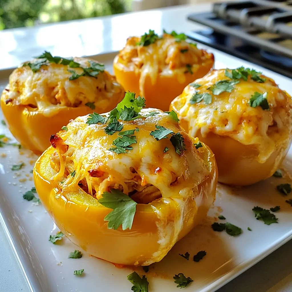 Buffalo Chicken Stuffed Peppers Kraftvolles Rezept