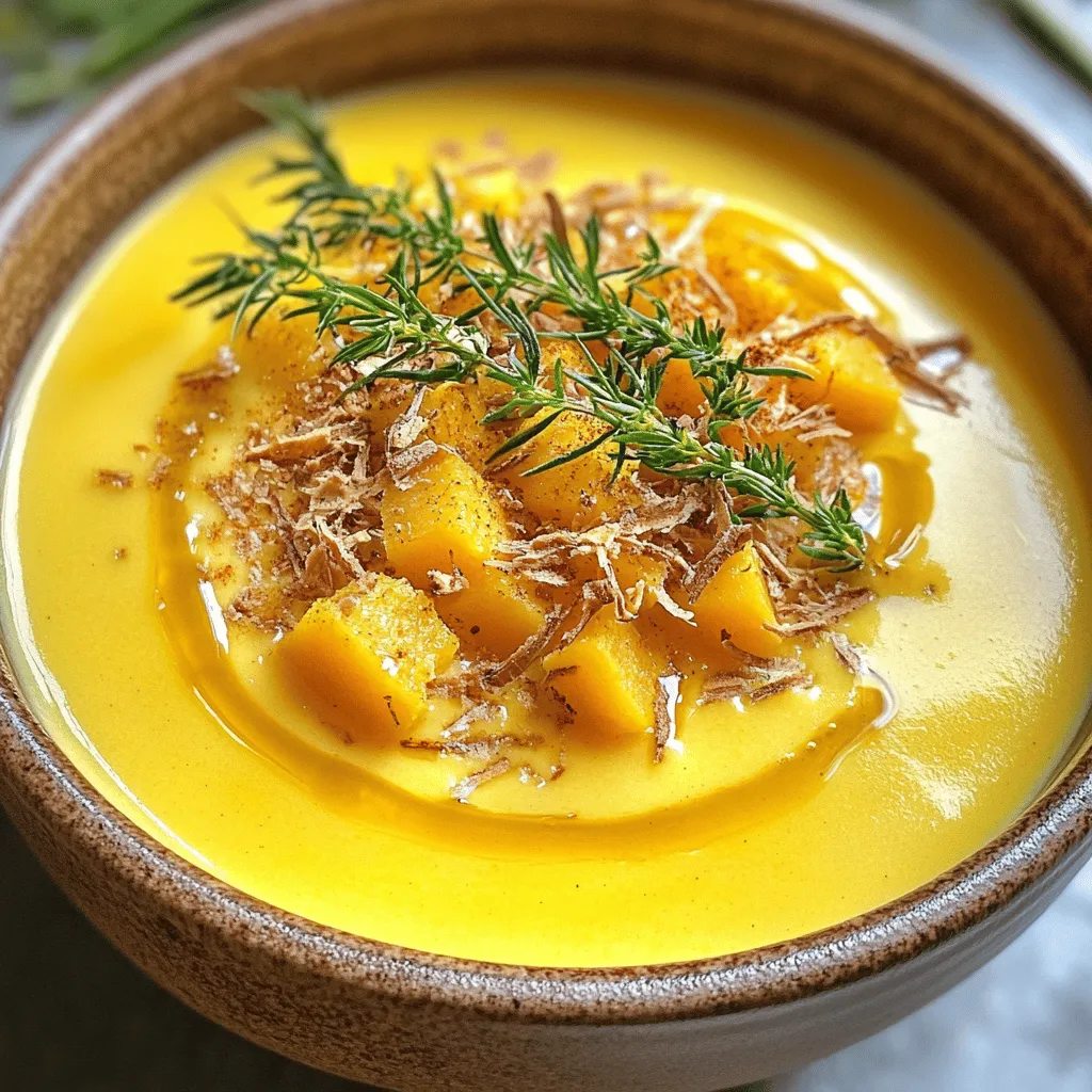 Um eine leckere Kürbiscremesuppe zu machen, brauchst du frische Zutaten. Hier sind die Hauptzutaten für dein Rezept für Kürbiscremesuppe: