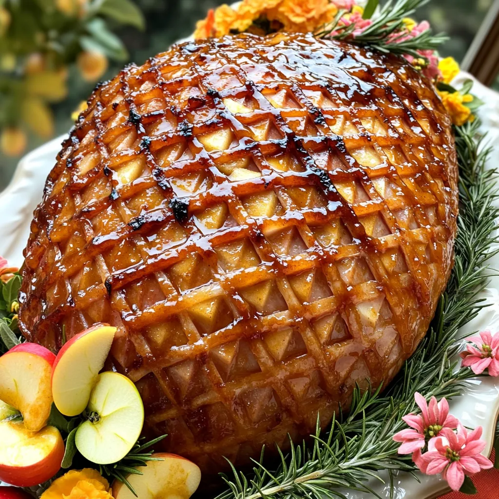 Apfelmost-Glasierter Schinken für festliche Anlässe