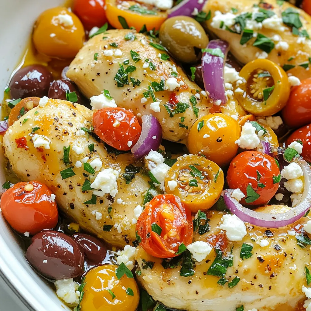 Mediterranean Chicken Skillet with Olives and Feta lecker
