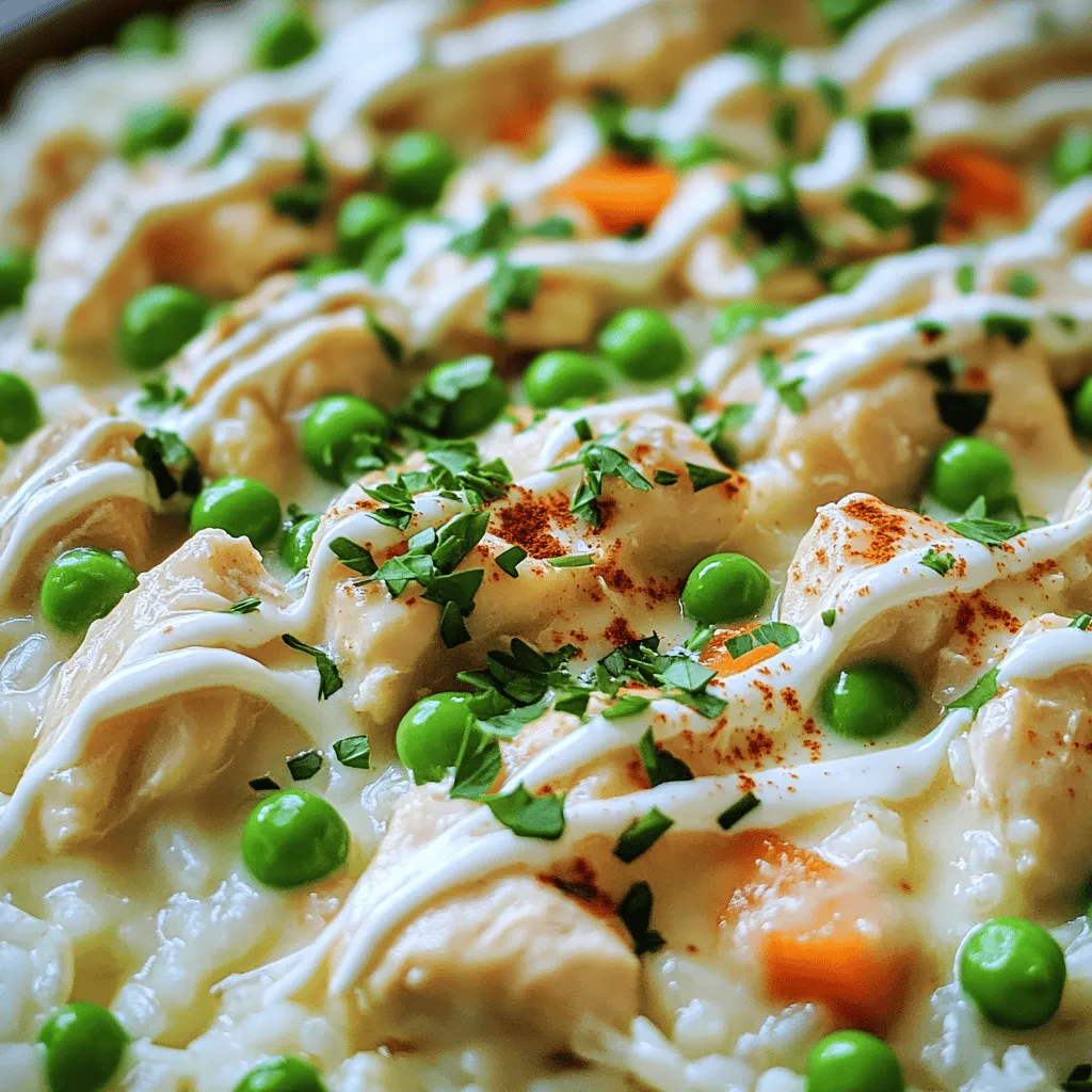 Cremiges Hühnchen und Reis Einfaches Rezept für dich
