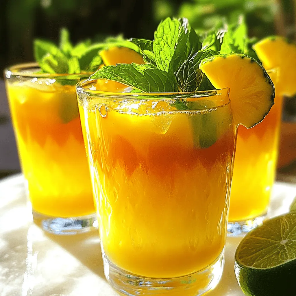 Mango Pineapple Green Tea Einfaches Rezept und Anleitung