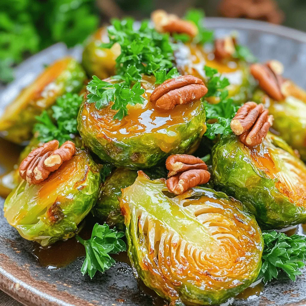 Röstender Rosenkohl mit Honig-Senf Sauce