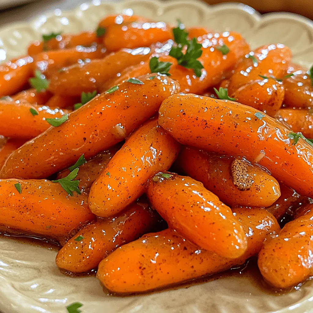 Brauner Zucker glasierte Karotten köstlich zubereitet