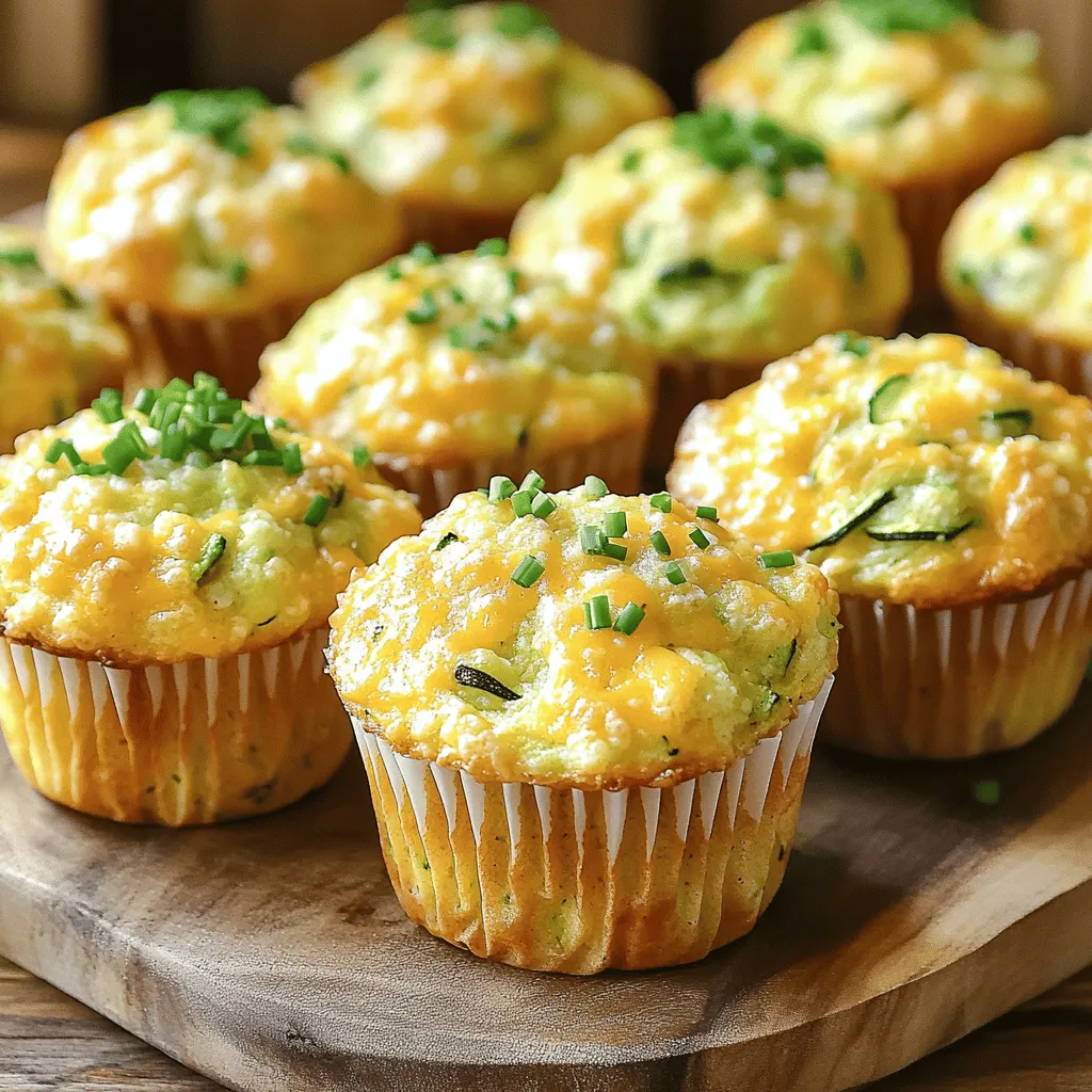 Cheddar Zucchini Muffins Saftig und Einfach Zubereiten