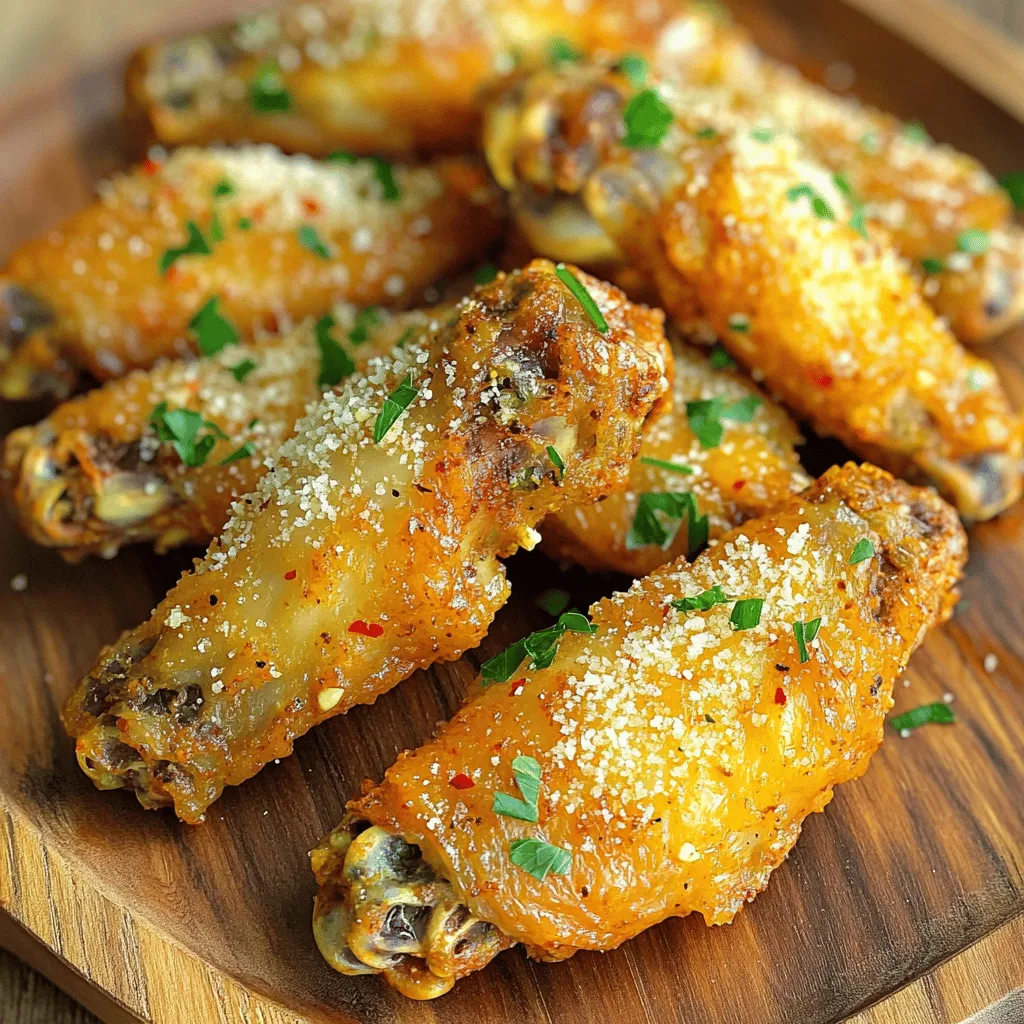 Knoblauch Parmesan Luftfritteuse Flügel Rezept