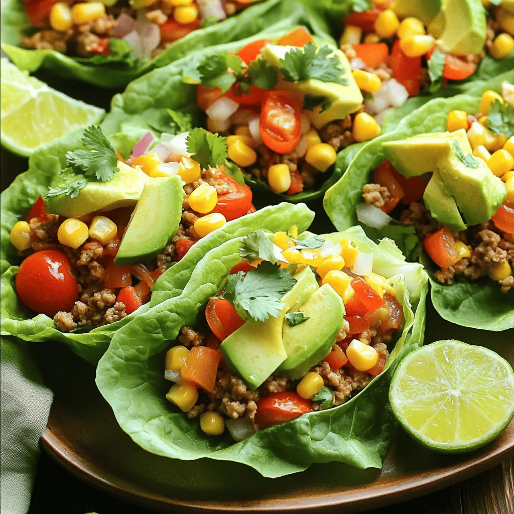 Turkey Taco Lettuce Wraps Einfache und gesunde Mahlzeit