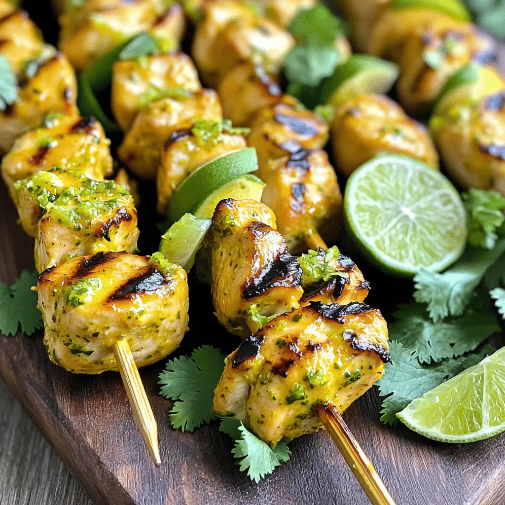 Zesty Lime Chicken Skewers Einfaches Grillvergnügen