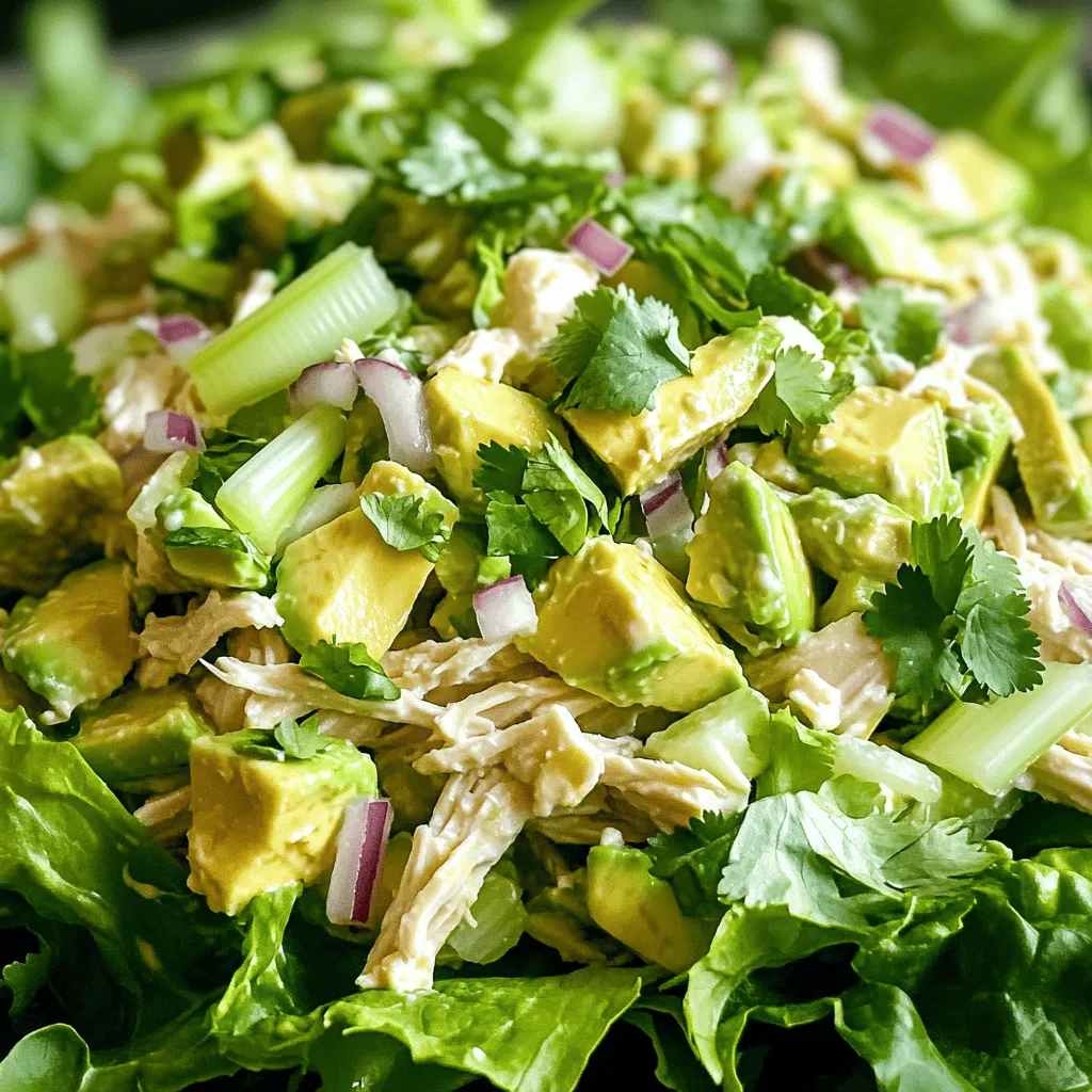 Avocado Chicken Salad Nährstoffreiche Mahlzeit