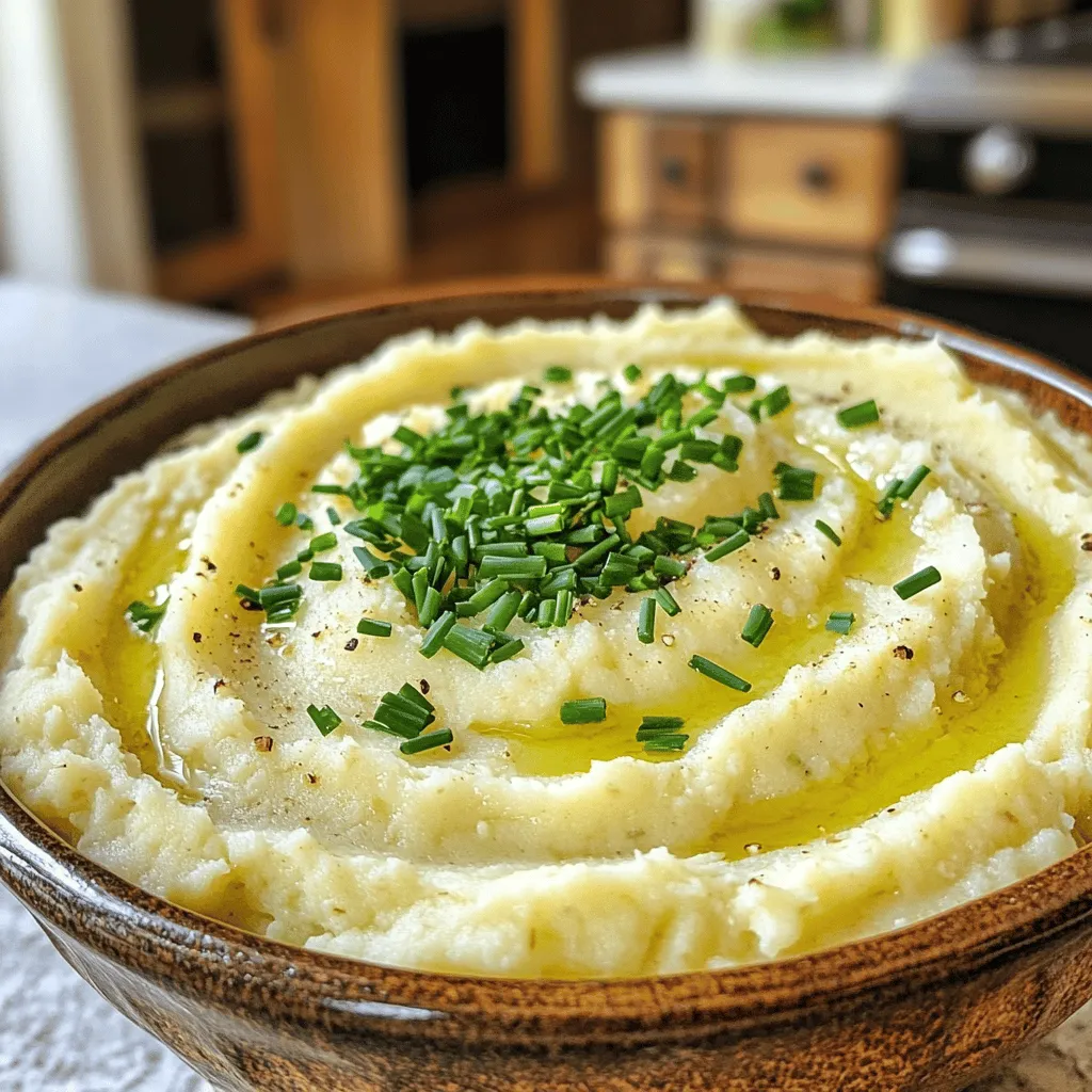 Roasted Garlic Mashed Cauliflower Einfaches Rezept