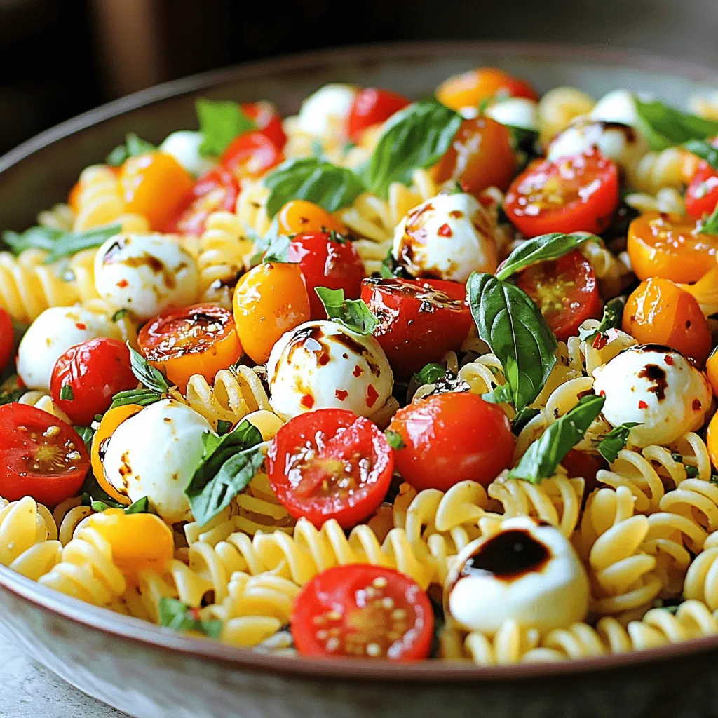 Caprese Pasta Salad Frisch und Einfach Zubereiten