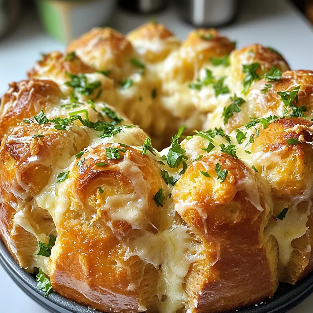 Chicken Alfredo Monkey Bread Einfache und Leckereien