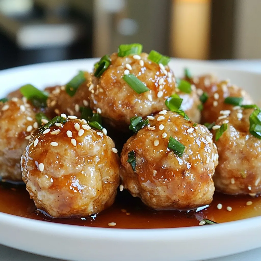 Sesam Ingwer Hühnchen Fleischbällchen Einfaches Rezept