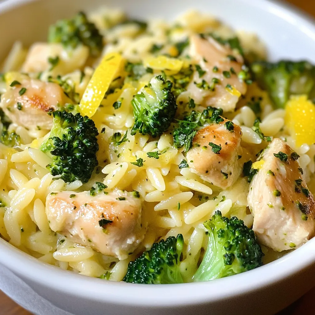 Chicken Broccoli Orzo Einfache und leckere Mahlzeit