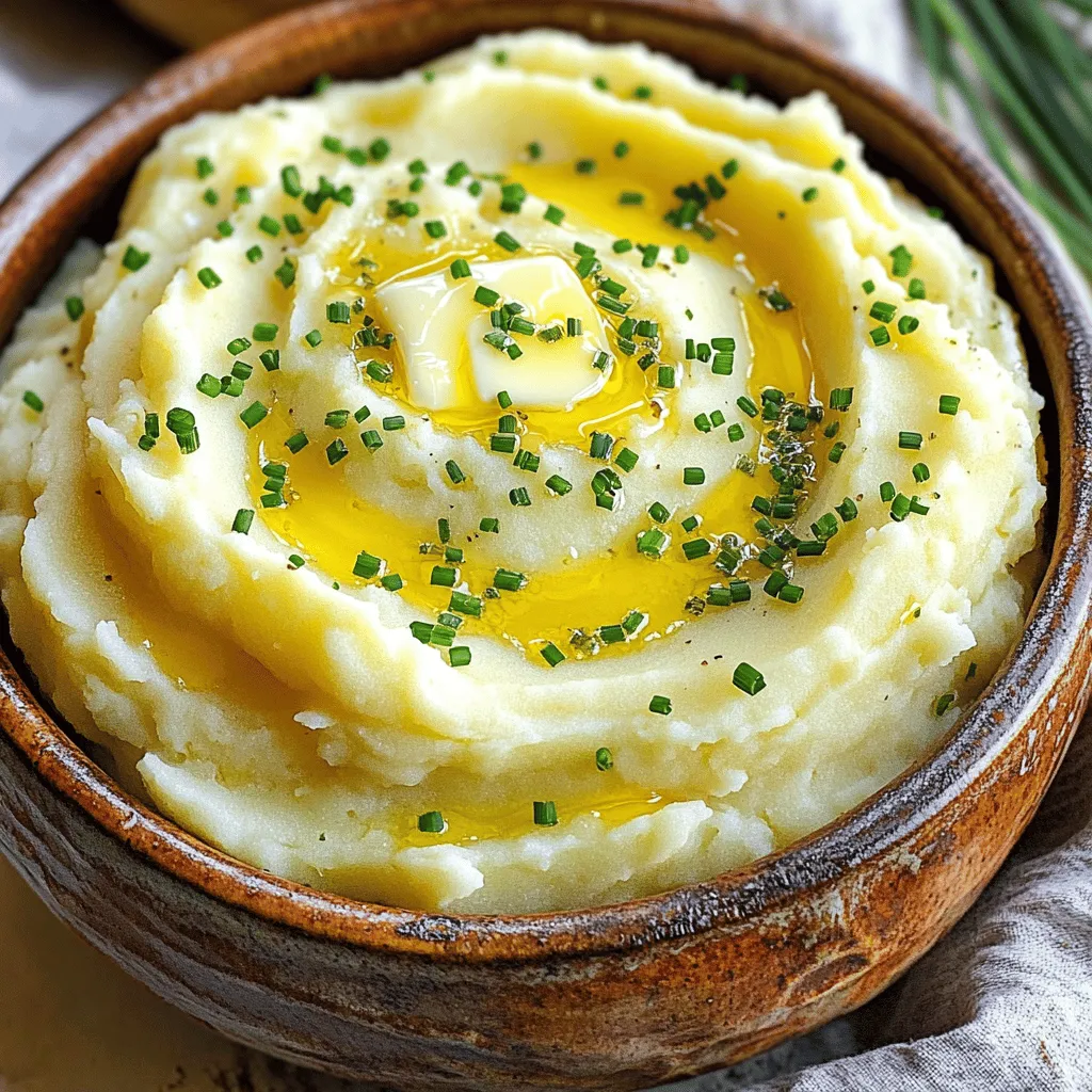 Cremige Knoblauch-Kartoffelbrei Einfaches Rezept