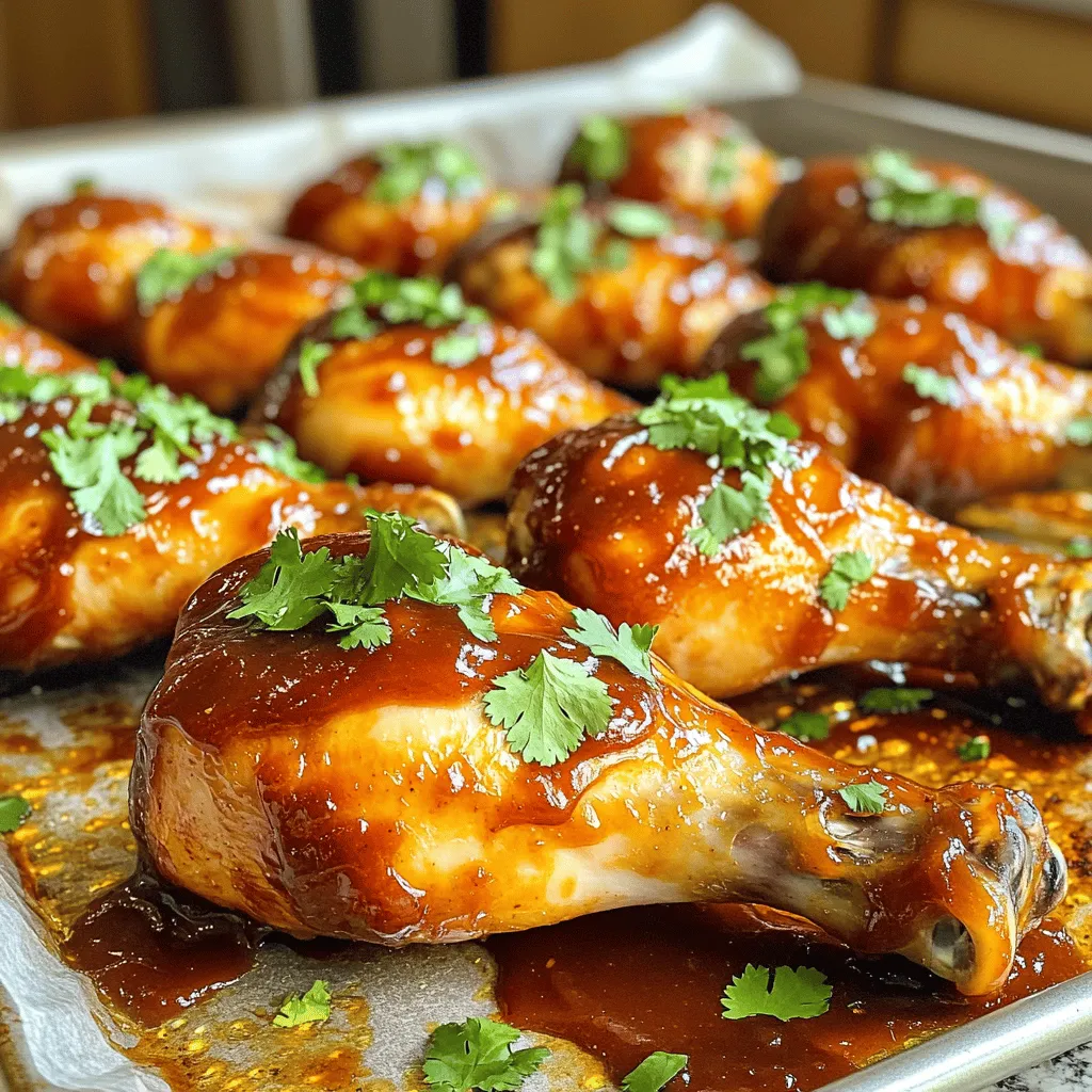 BBQ Chicken Drumsticks Sheet Pan Genüssliches Gericht