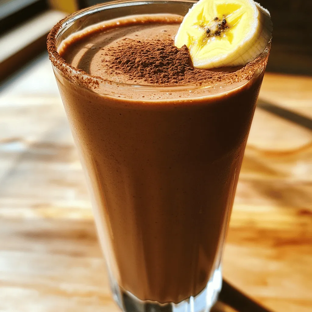 Schokoladen-Erdnussbutter Protein Shake voller Geschmack