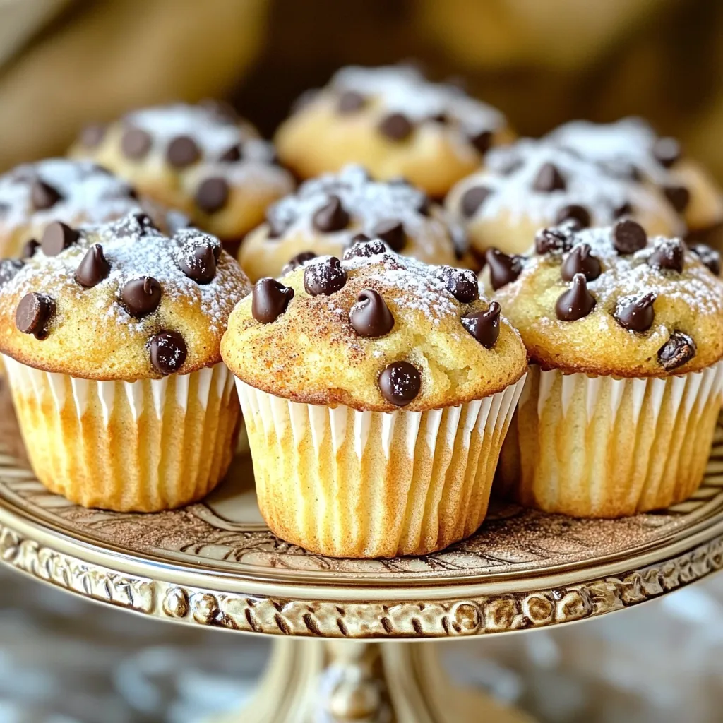 Schmackhafte Chocolate Chip Coffee Cake Muffins Backen