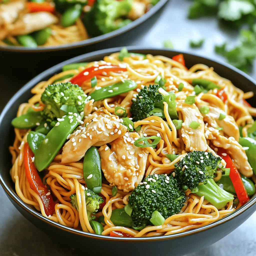 Saftiges Chicken Lo Mein Einfach und Schnell Zubereiten