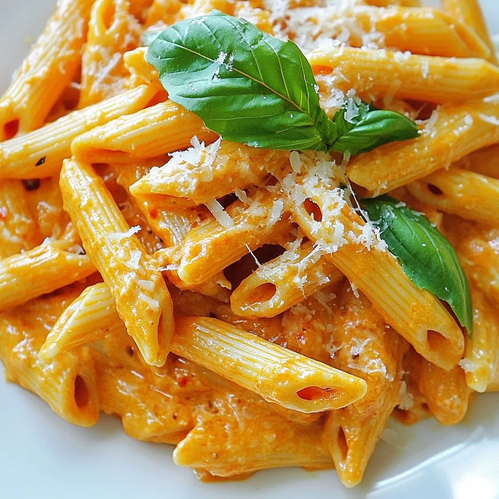 Creamy Roasted Red Pepper Pasta Schnelle &#038; Leckere Mahlzeit