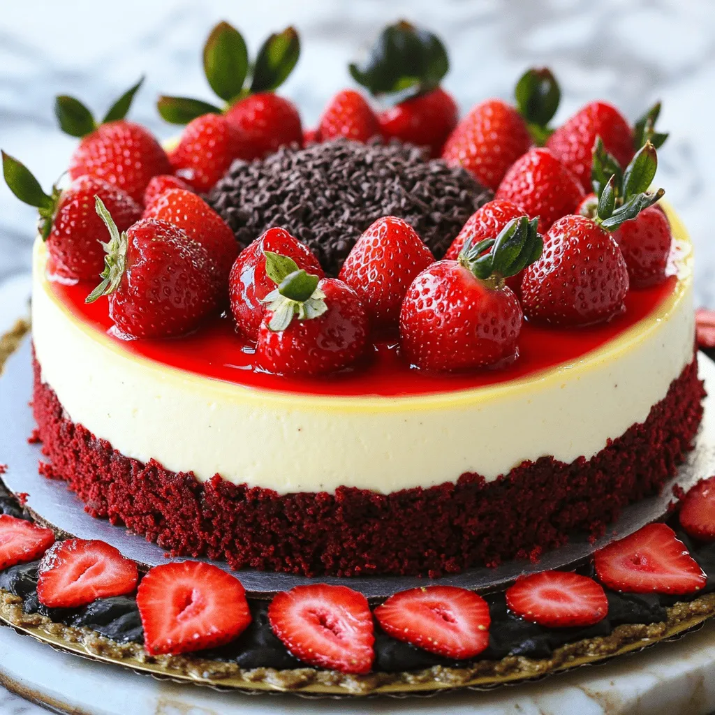 Rote Samt Erdbeer Käsekuchen Delight Einfaches Rezept
