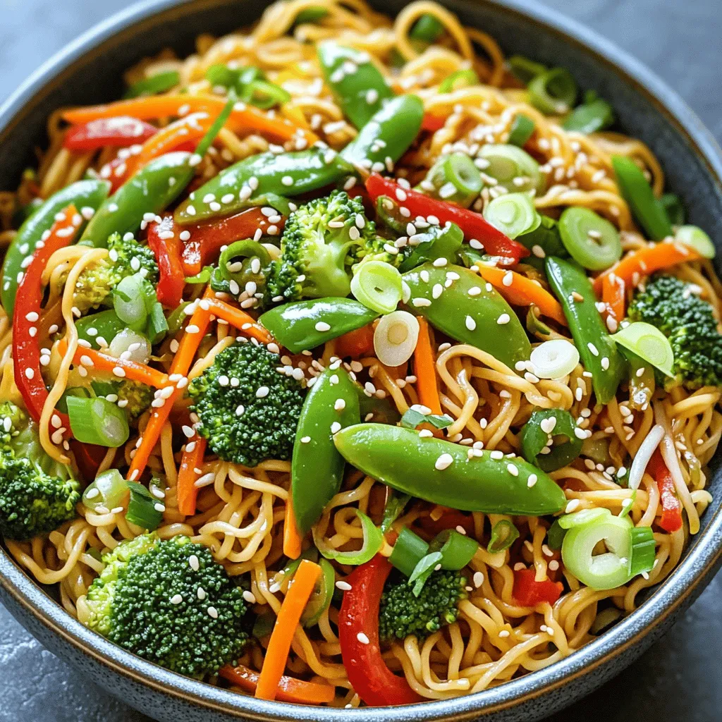 Einfache Veggie Lo Mein Schnelles und köstliches Gericht