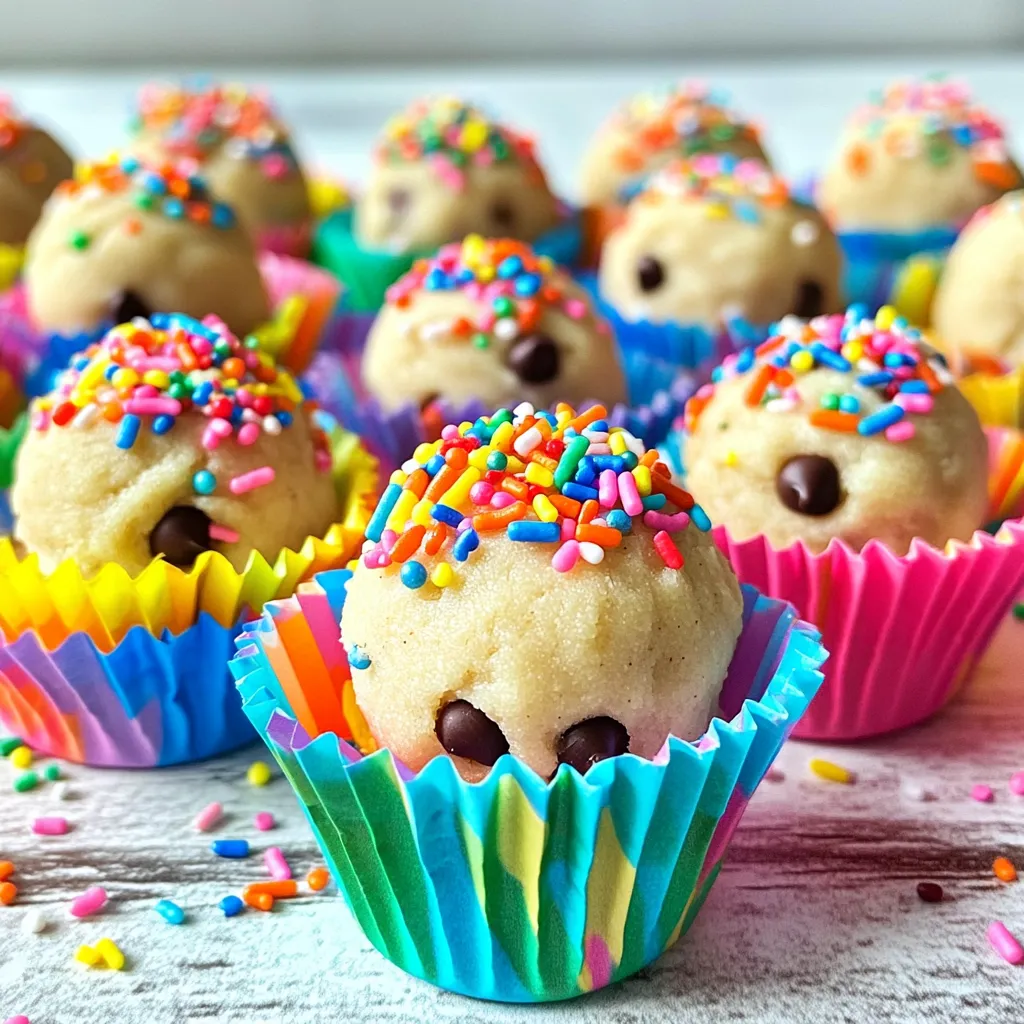 Leckere Funfetti Cookie Dough Bites Einfaches Rezept