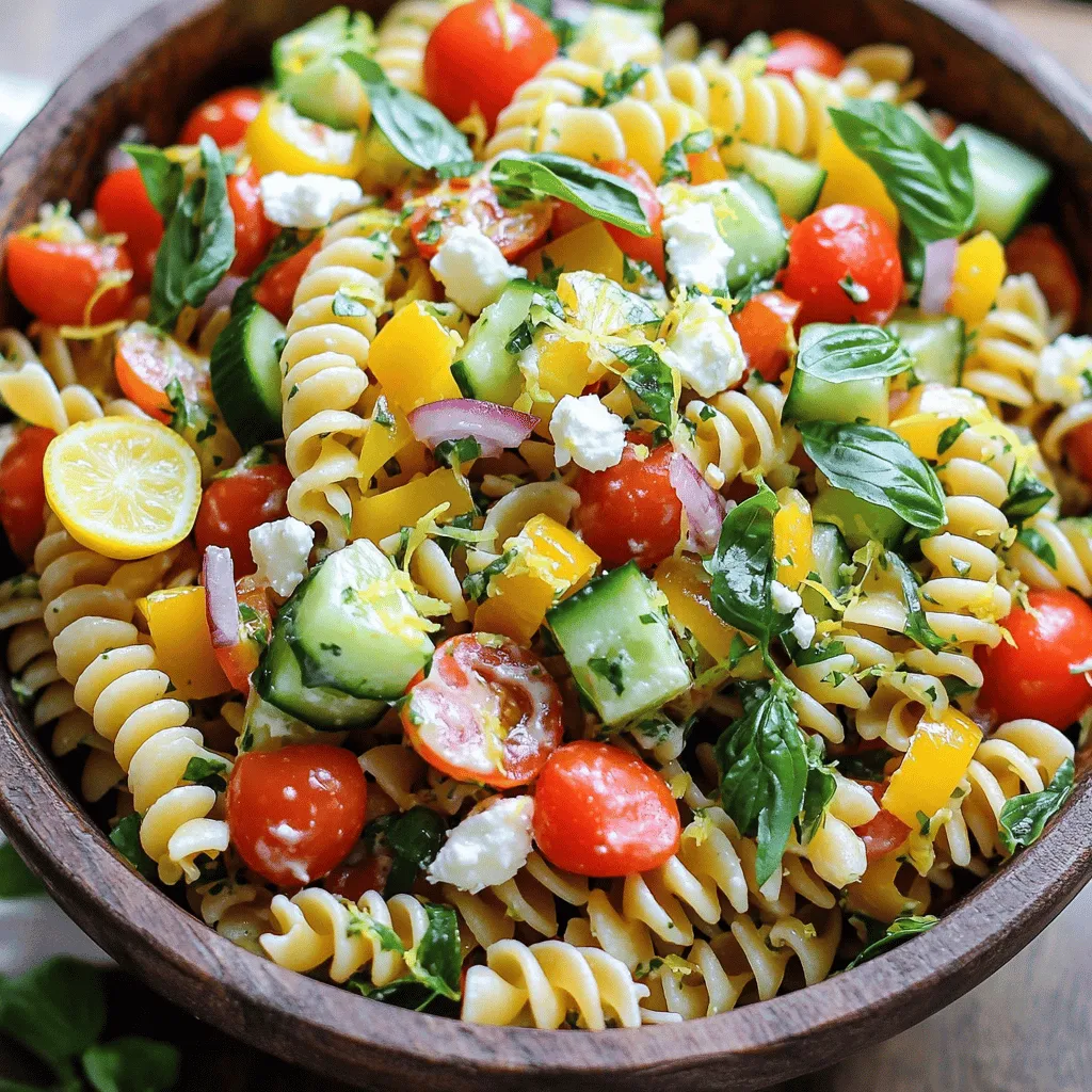 Lemon Basil Pasta Salad Frisch und Lebensbejahend