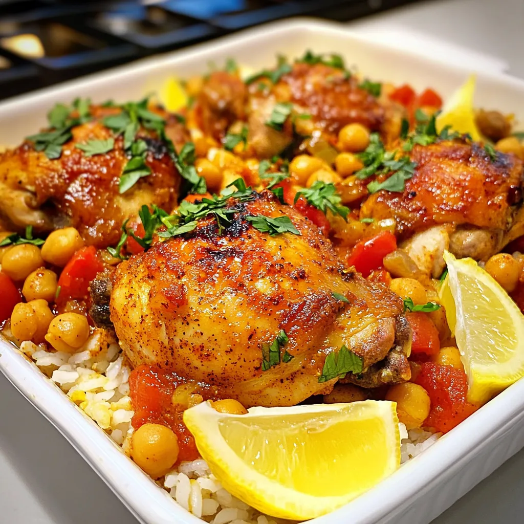 Moroccan Chicken and Rice Köstliche Geschmacksexplosion